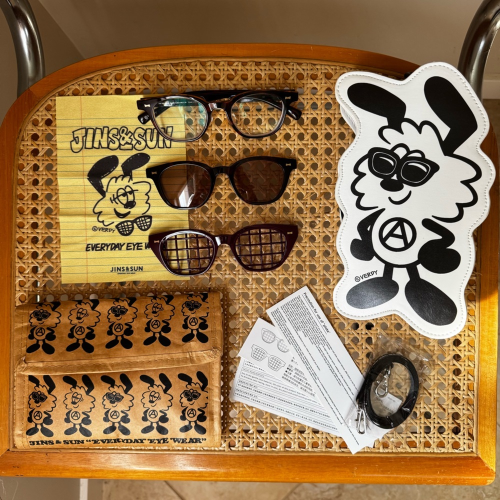 JINS & SUN x VERDY Limited Edition Pouch Set with Glasses